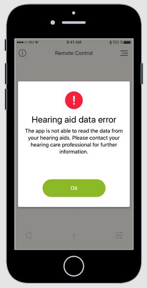 phonak hearing aid app problems