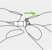 A drawing of a hand holding a wire  Description automatically generated