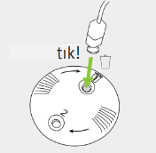 A drawing of a smoke detector  Description automatically generated