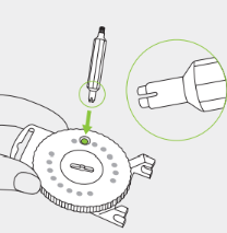 illustration représentant un outil de changement de filtre à cire